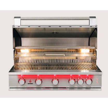 TrueFlame 40" 5-Burner Freestanding Natural Gas Grill with Deluxe Cart
