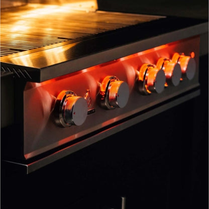 TrueFlame 40" 5-Burner Freestanding Liquid Propane Grill with Deluxe Cart