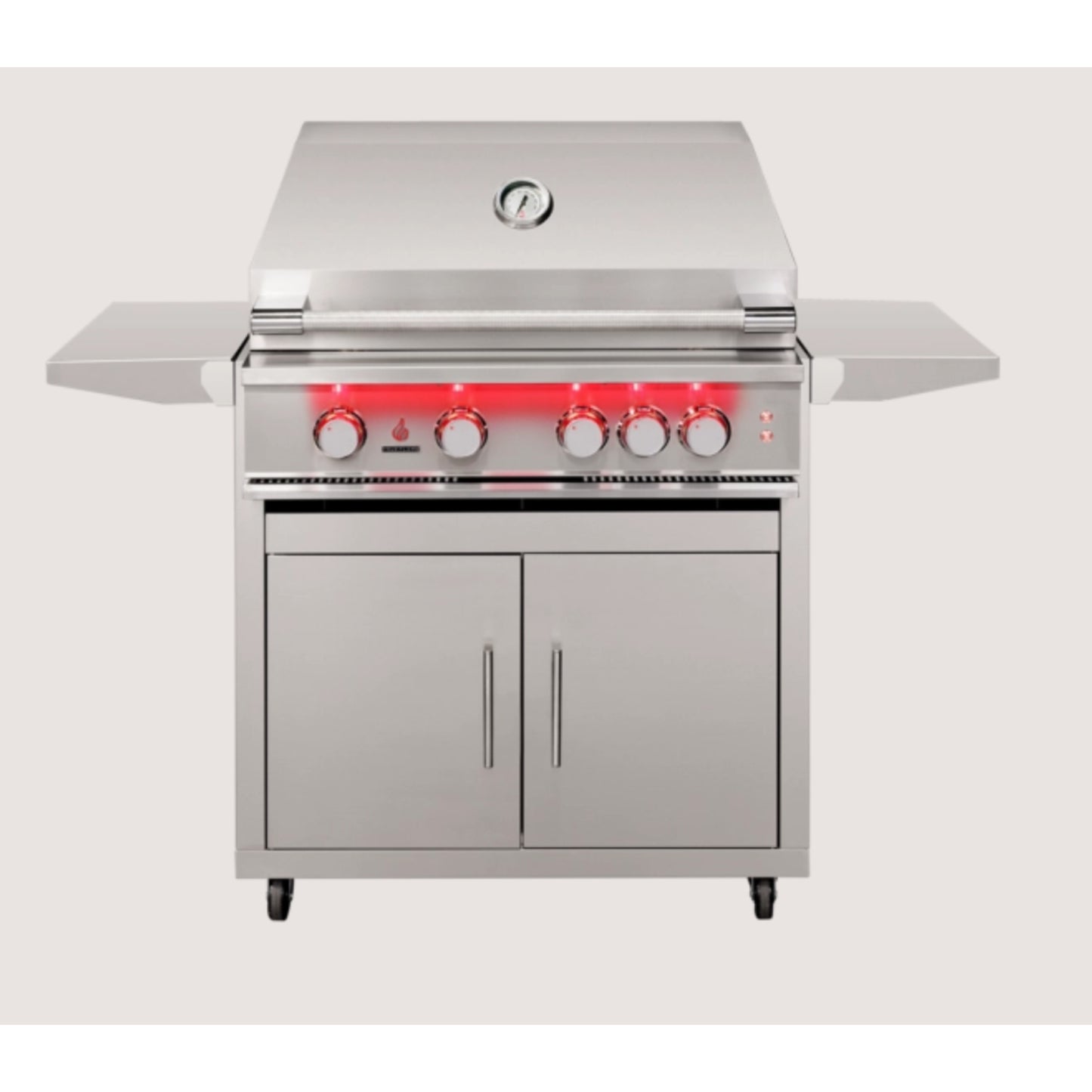 TrueFlame Deluxe Cart for 32" Gas Grills (including E Series) with  Fold-Down Side Shelves