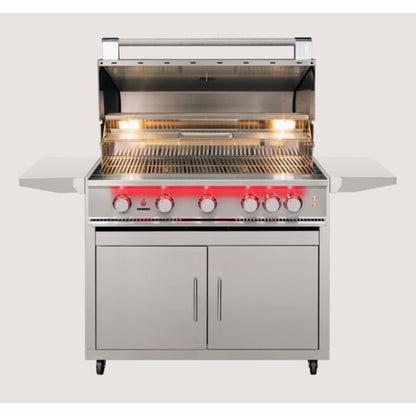 TrueFlame Deluxe Cart for 40" Gas Grills (including E Series) Fold-Down Side Shelves