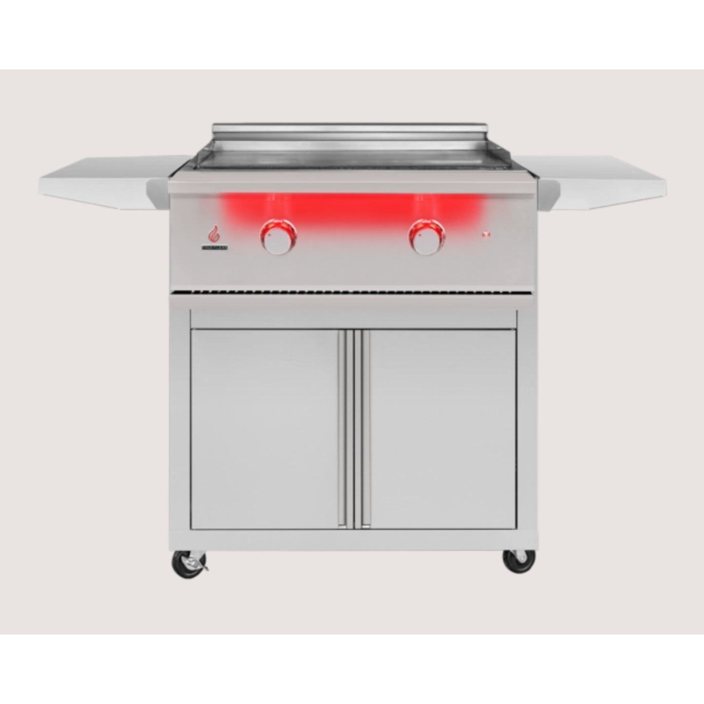 TrueFlame Deluxe Cart for Gas Griddles, Handleless, Fold-Down Side Shelves
