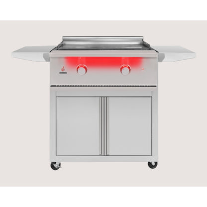 TrueFlame Deluxe Cart for Gas Griddles, Handleless, Fold-Down Side Shelves