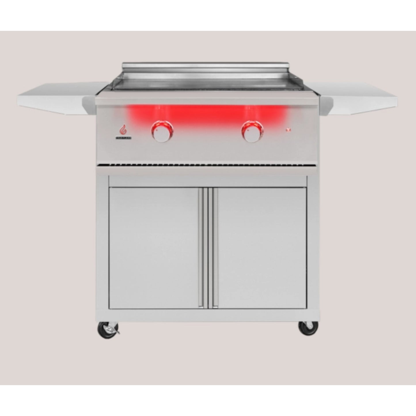 TrueFlame Deluxe Cart for Gas Griddles, Handleless, Fold-Down Side Shelves