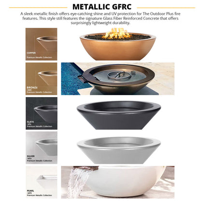 The Outdoor Plus TOP Fires Cabo Square Concrete Gas Fire Pit