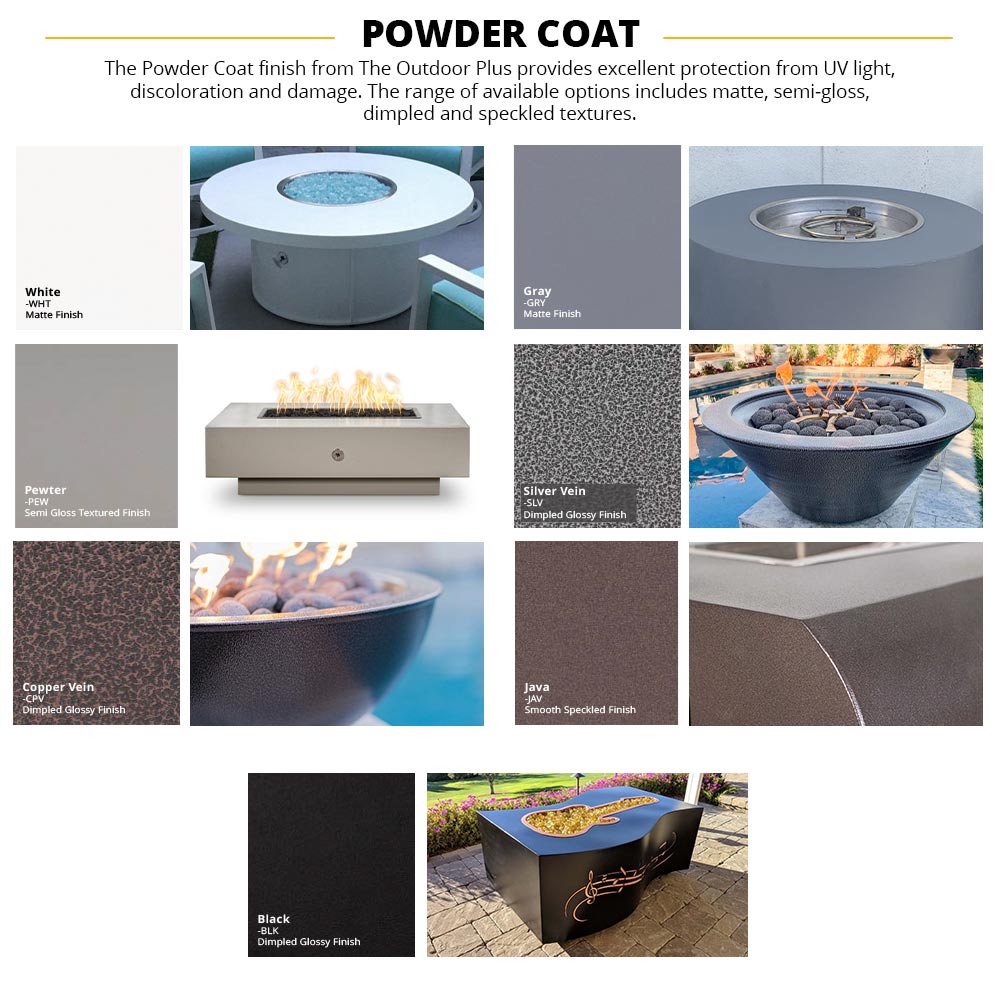 The Outdoor Plus TOP Fires 48x24 Round Steel Gas Fire Pit
