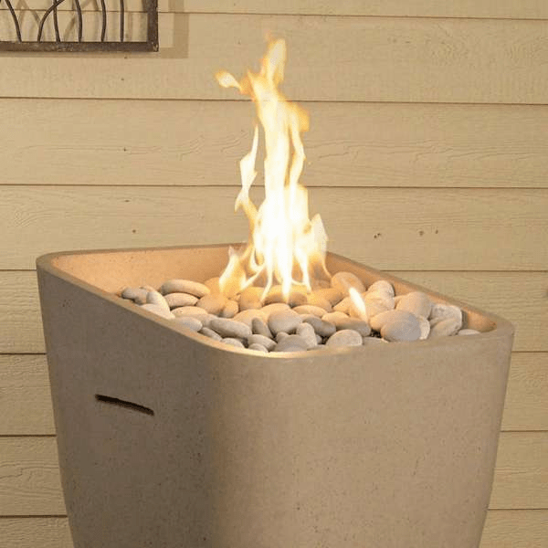 American Fyre Designs Fire Pit Mixed Cloud and Greige Creekstones CSTN-20-CG