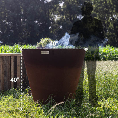 Arteflame One Series 40″ XXL CORTEN Flat-Top Grill & Fire Bowl