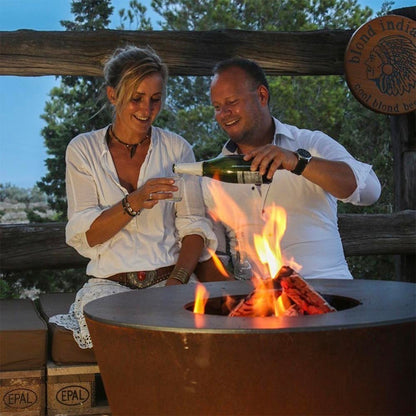 Arteflame One Series 40″ XXL CORTEN Flat-Top Grill & Fire Bowl