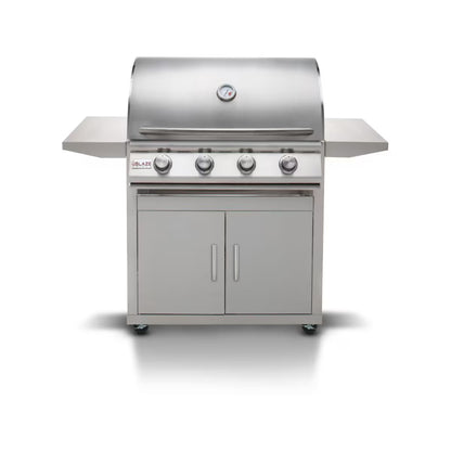 TrueFlame 32" 4-Burner Freestanding Liquid Propane Grill with Deluxe Cart