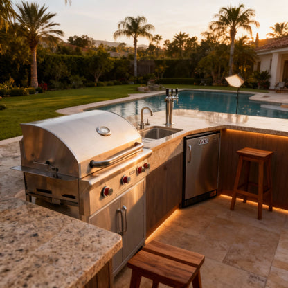 American Outdoor Grill 36” “T” Series Built-In Grill with Infared Backburner and Rotisserie Kit