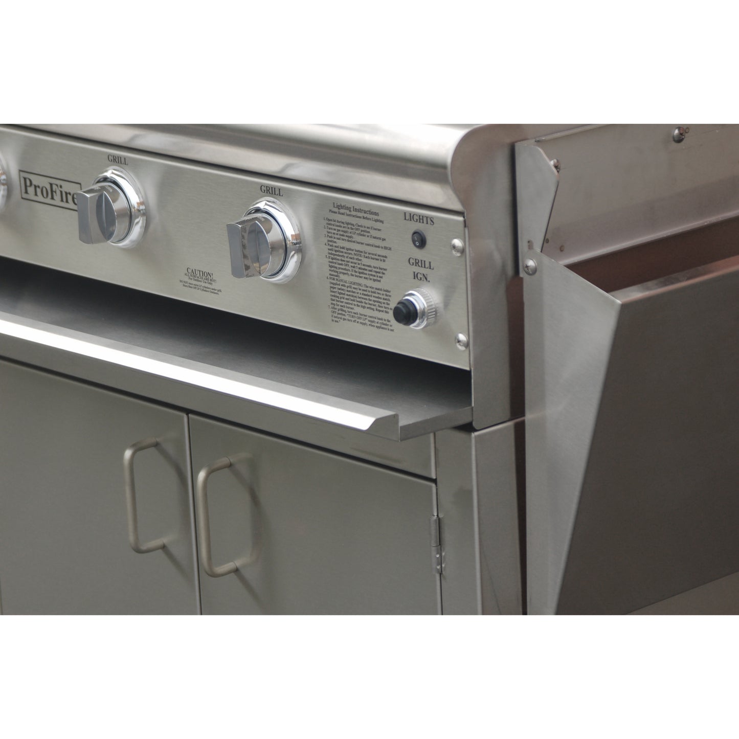 MHP ProFire DLX 48" Freestanding Natural Gas Grill – SearMagic Grids & Double Side Burner