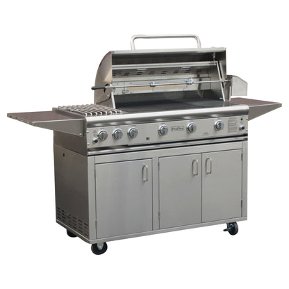 MHP ProFire DLX 48" Freestanding Natural Gas Grill – Rotisserie & Double Side Burner