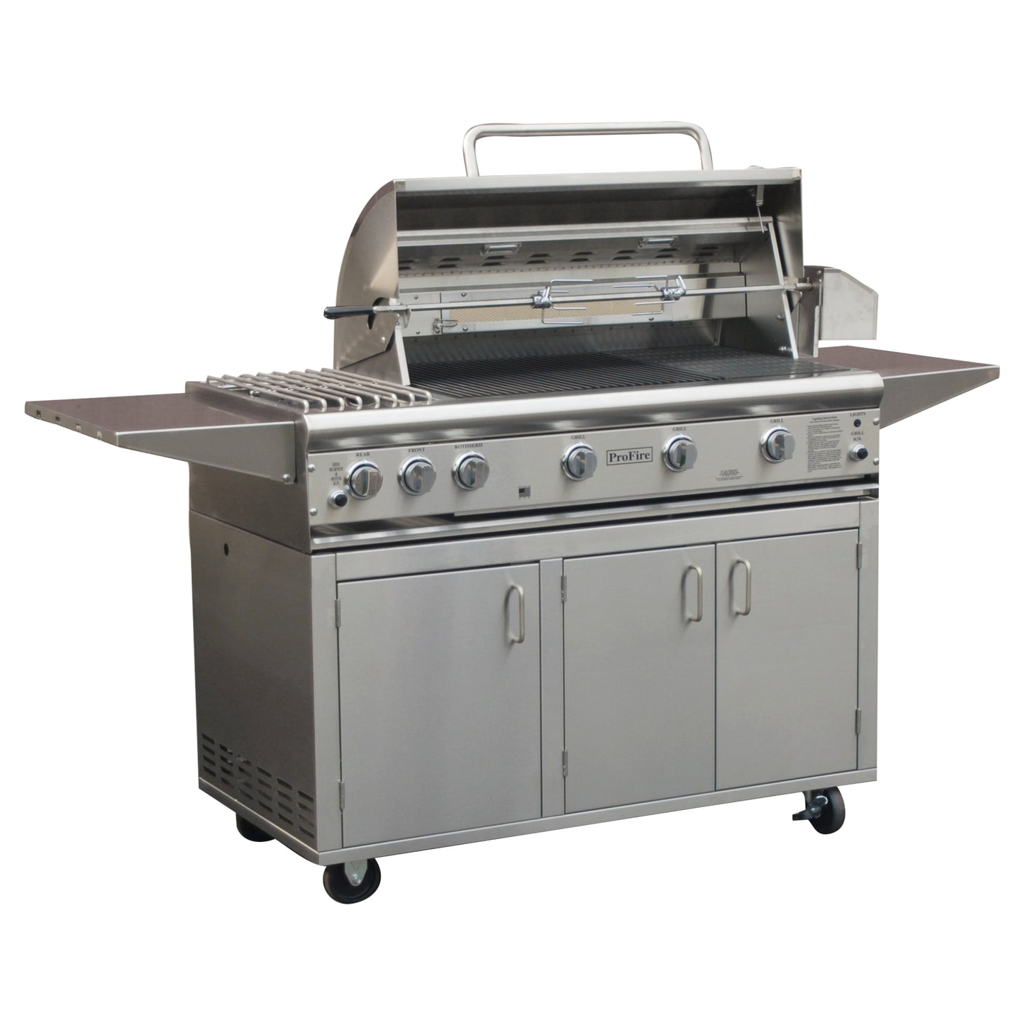 MHP ProFire DLX 48-Inch Freestanding Propane Gas Grill with Double Side Burner – 66,000 BTU