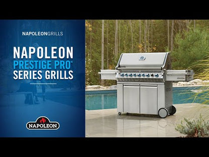Napoleon Grill Prestige® PRO 825 Propane Gas Grill with Power Side Burner and Infrared Rear & Bottom Burners, Stainless Steel