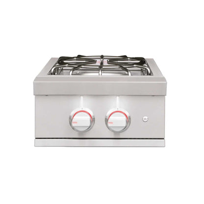 Summerset Pro Power Burner in stainless steel with dual-ring grate and two front control knobs