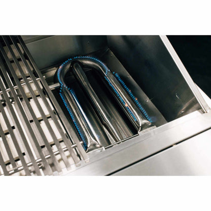 Summerset Quest 30" Grill stainless steel U-tube burner with blue flames and square cooking grates
