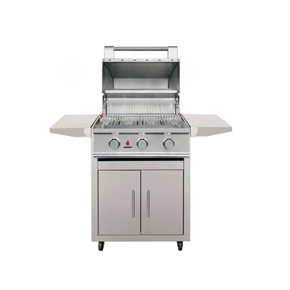 TrueFlame 25" 3-Burner Freestanding Liquid Propane Grill with Deluxe Cart