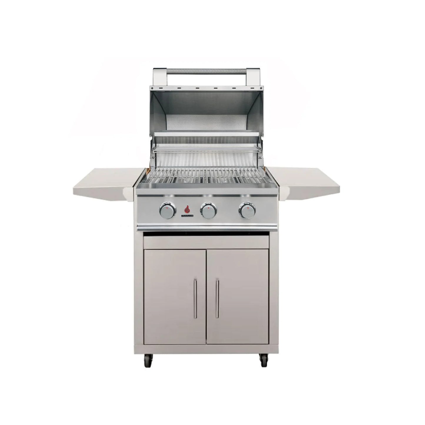 TrueFlame E Series 25" 3-Burner Freestanding Natural Gas Grill with Deluxe Cart