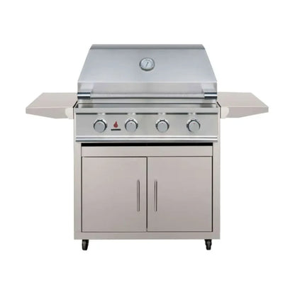 TrueFlame E Series 32" 4-Burner Freestanding Natural Gas Grill with Deluxe Cart