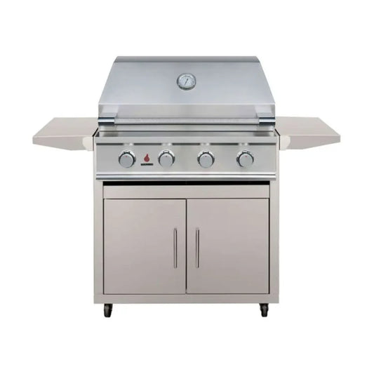 TrueFlame E Series 32" 4-Burner Freestanding Natural Gas Grill with Deluxe Cart