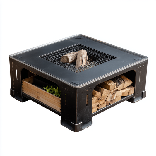 Lafayette Design Zero Black 2000 mm Wood-Burning Fire Pit