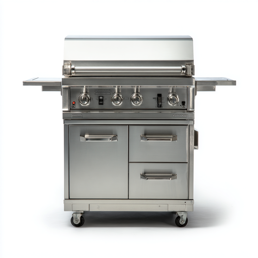 Windsor 36-Inch 4-Burner Freestanding Flat Top Propane Gas Griddle with Cabinet