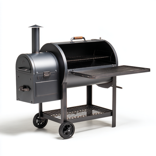 Gallatin 35-Inch Offset Charcoal Smoker w/ Counterweight
